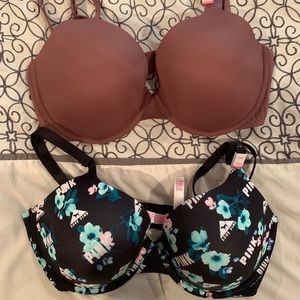 NWT Victoria’s Secret PINK Bras 36E DD